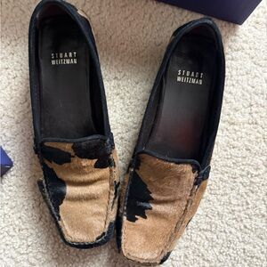 Stuart Weitzman Black and Tan Loafers